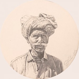 Ghulam Markhat, 10 x 10 inch, Graphite on Paper, Figurative Painting, AC-GHM-005